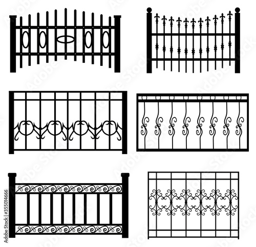 Canvas Print wrought iron bars with a pattern vector