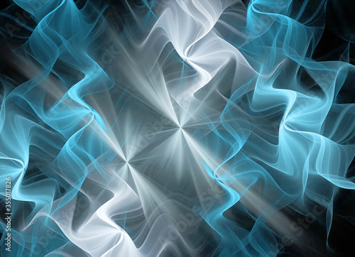 abstract background with fractal lines and geometric forms