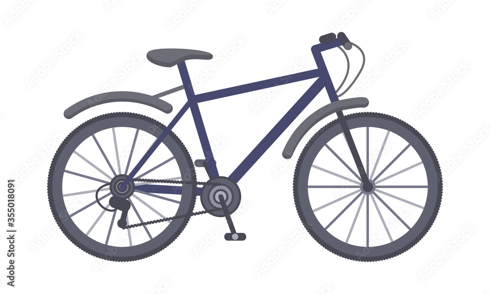 Modern city or mountain bike with mud shields. Bicycle for adults. Modern city or mountain bike with mud shields. Bicycle for adults.