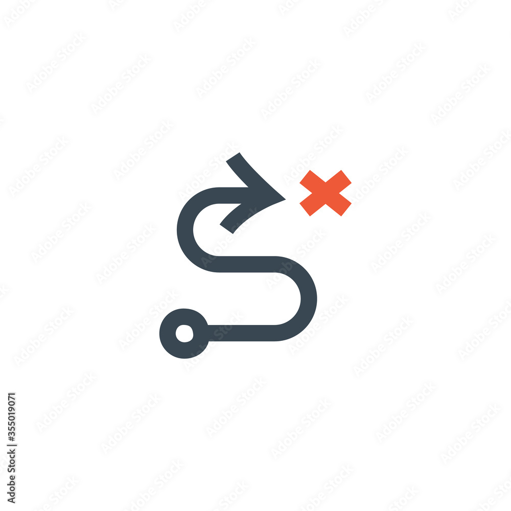 Track arrow, Shipping order and delivery tracking system services, relocation concept. Stock vector illustration isolated on white background. Track arrow, Shipping order and delivery tracking system services, relocation concept. Stock vector illustration isolated on white background.