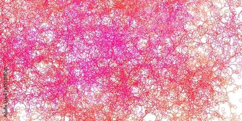 Light Pink vector pattern with curved lines.