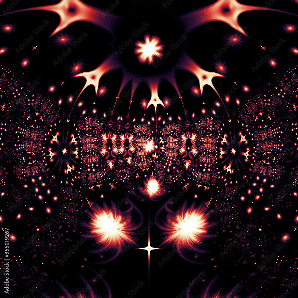 Naklejka premium abstract fractal background with light effects for your design