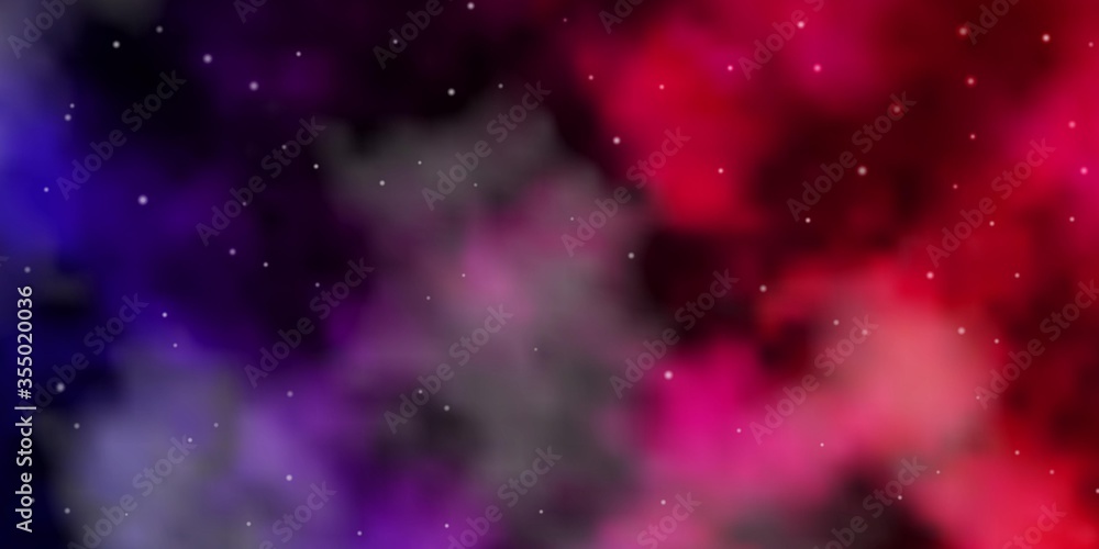 Dark Purple, Pink vector texture with beautiful stars. Blur decorative design in simple style with stars. Theme for cell phones.
