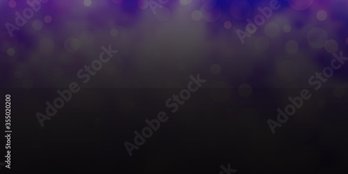 Light Purple vector texture with disks. Glitter abstract illustration with colorful drops. Pattern for websites.