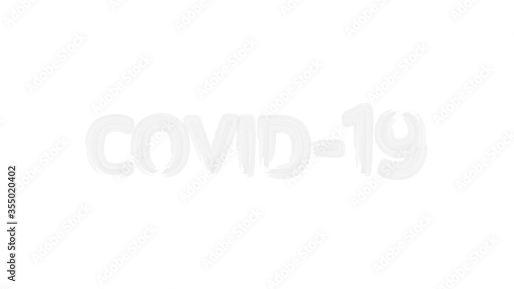 covid19 opacity letter effect on white background covid19 opacity letter effect on white background