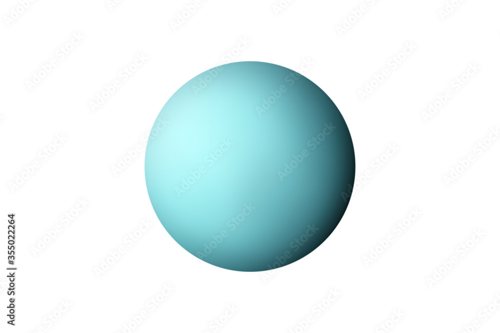 Planet Uranus in the Starry Sky of Solar System in Space. This image elements furnished by NASA.