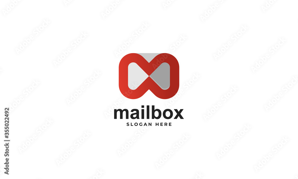Mailbox logo design Mail logo design template Stock Vector Adobe Stock