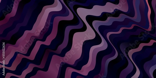 Dark Pink, Blue vector texture with wry lines. Abstract gradient illustration with wry lines. Pattern for websites, landing pages.