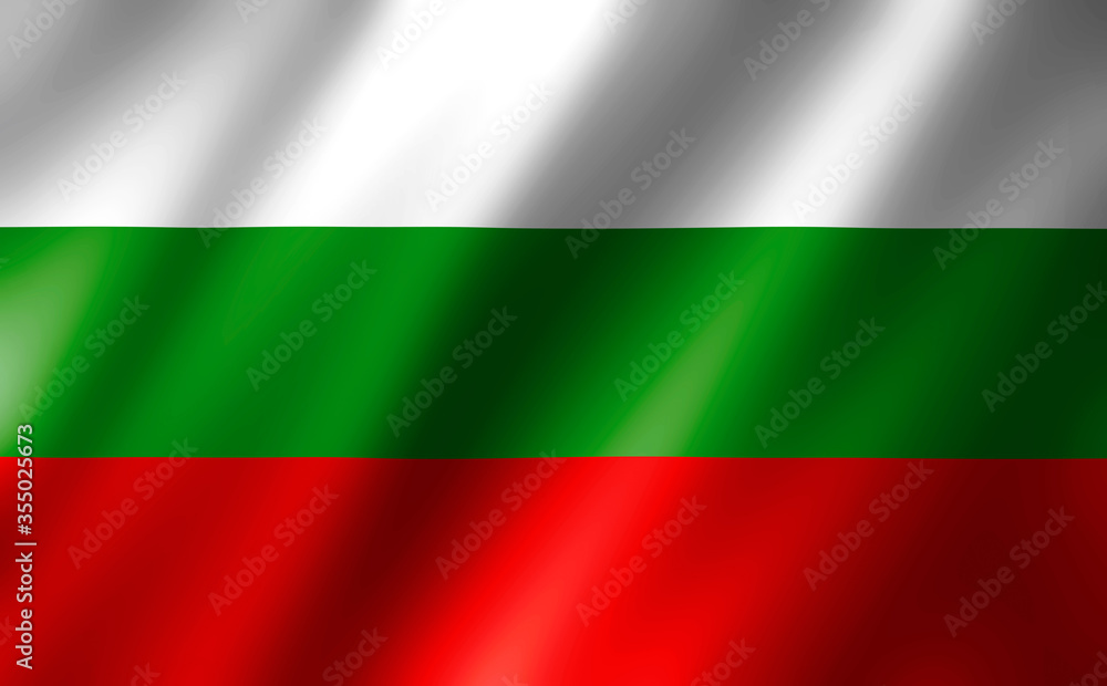 3D rendering of the waving flag Bulgaria 3D rendering of the waving flag Bulgaria