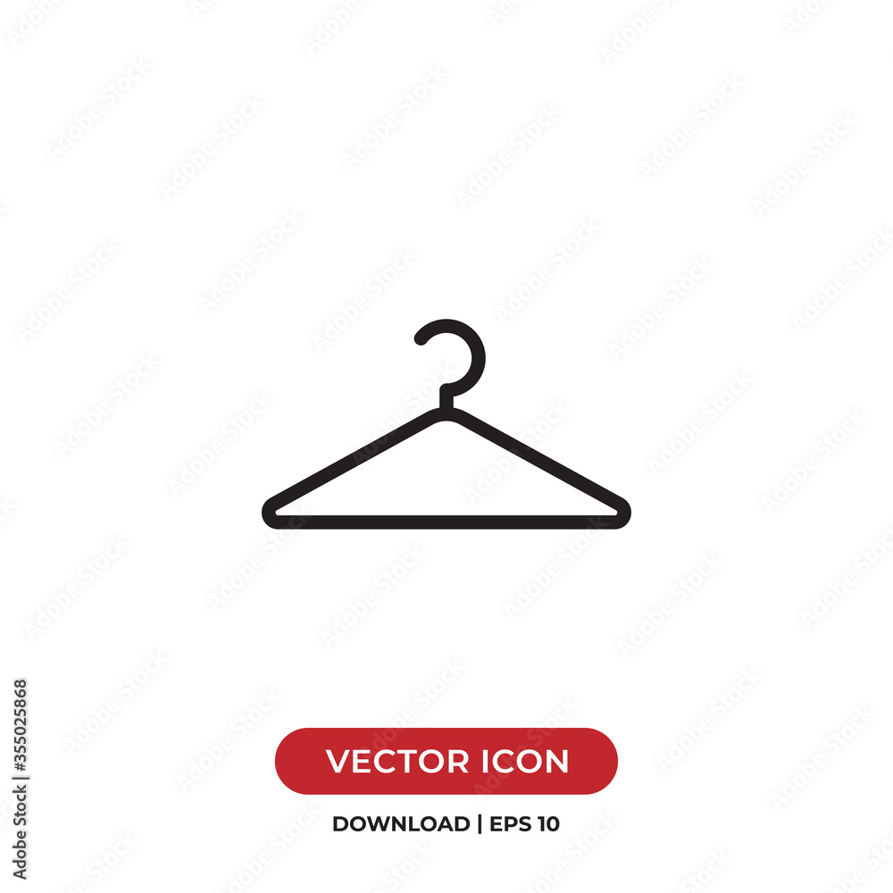 Hanger icon vector. Clothes hanger sign Hanger icon vector. Clothes hanger sign