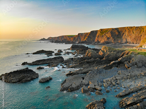 Obraz na płótnie sunset over the sea in North Devon 