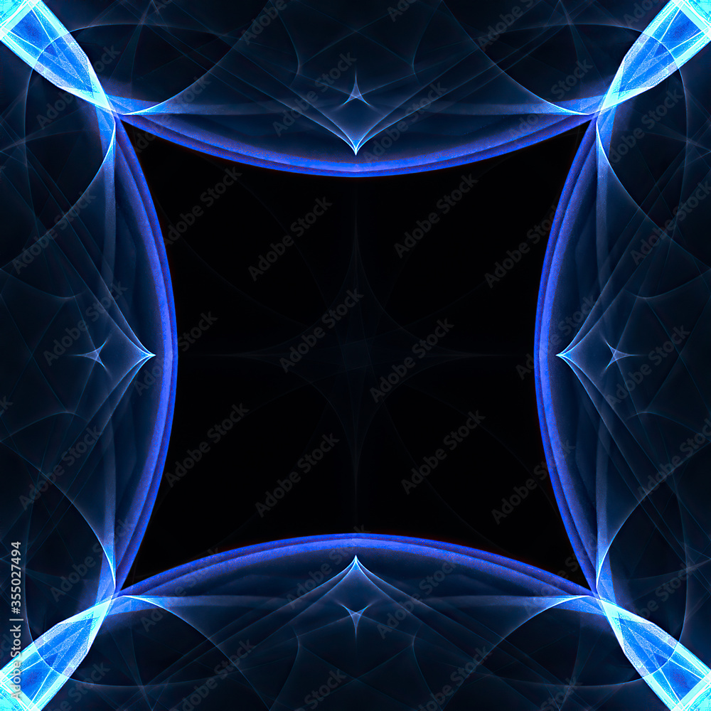 Abstract color background with future fractal effects. Arrows an