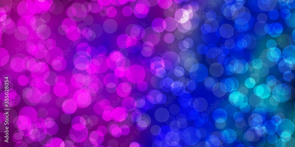 Light Pink, Blue vector pattern with spheres. Glitter abstract illustration with colorful drops. Design for posters, banners. Light Pink, Blue vector pattern with spheres. Glitter abstract illustration with colorful drops. Design for posters, banners.