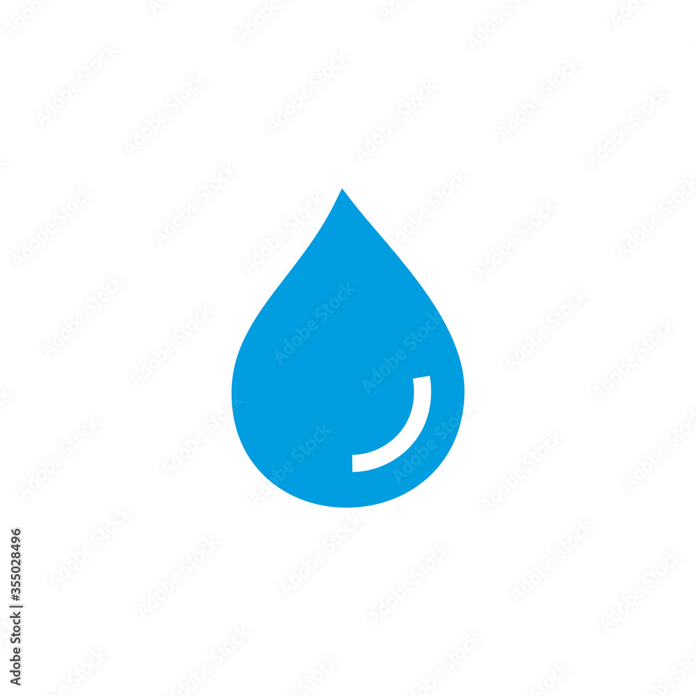 Blue Water drop abstract vector logo design template. Stock vector illustration isolated on white background. Blue Water drop abstract vector logo design template. Stock vector illustration isolated on white background.