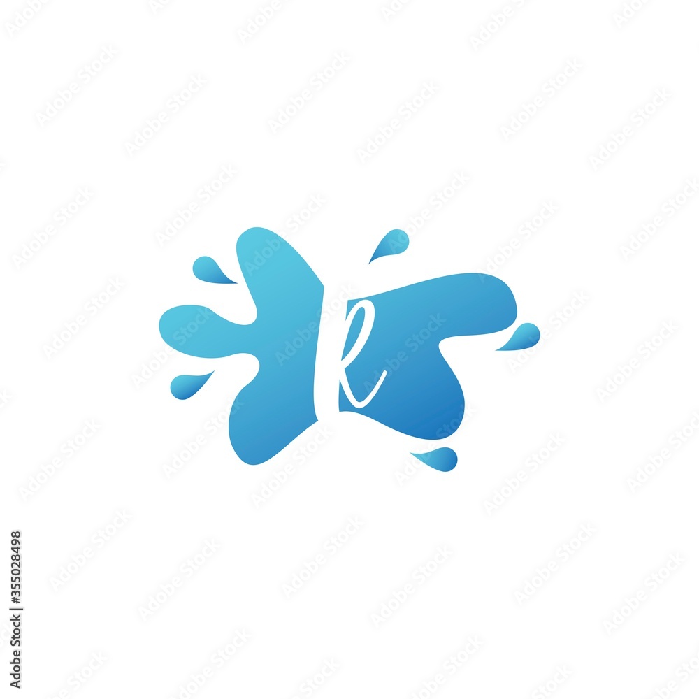 Negative Space R letter logo icon in water splash shape vector design template Negative Space R letter logo icon in water splash shape vector design template