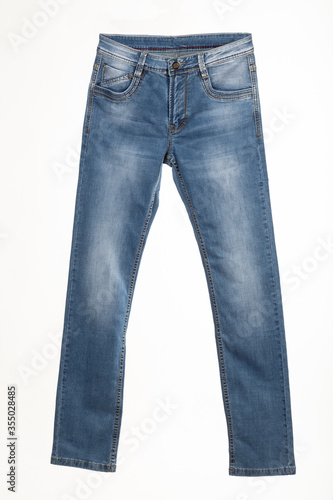 blue jeans isolated on a white background