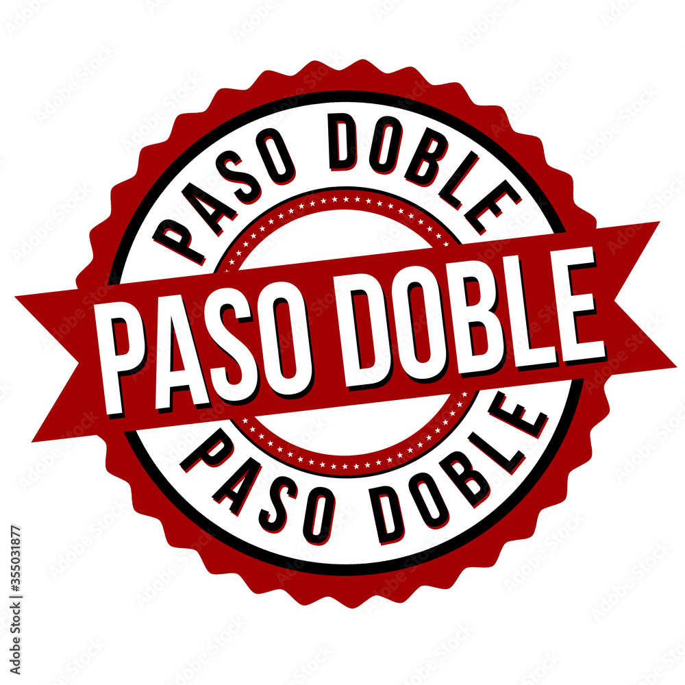Paso doble label or sticker