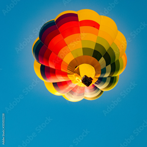 Hot air balloon going up