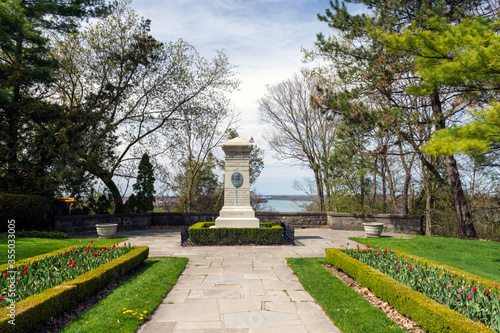 Monument for Laura Secord overlooks the Niagara River near Niagara Falls, Ontario.
