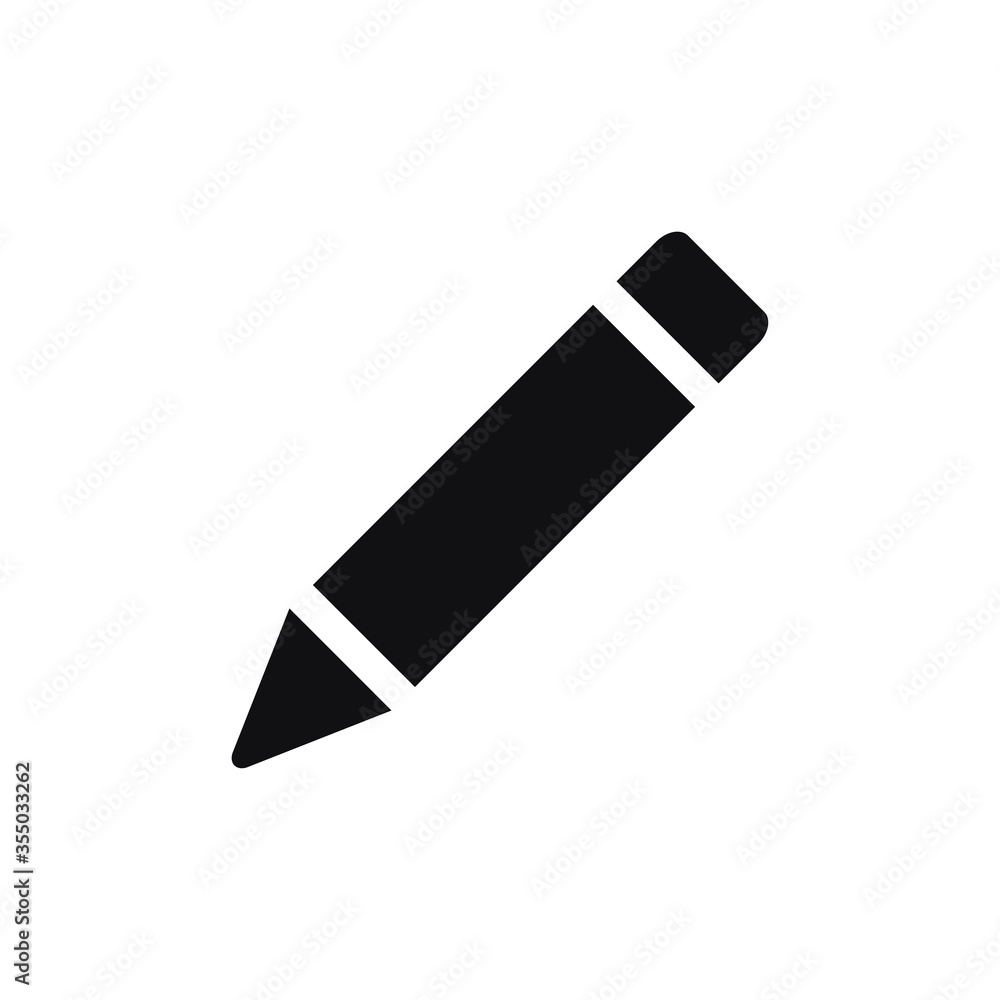 Pencil icon vector. Simple and filled pencil sign Pencil icon vector. Simple and filled pencil sign