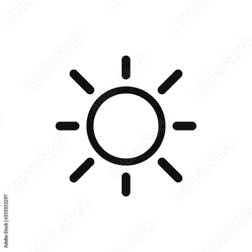 Sun icon vector. Simple sun sign