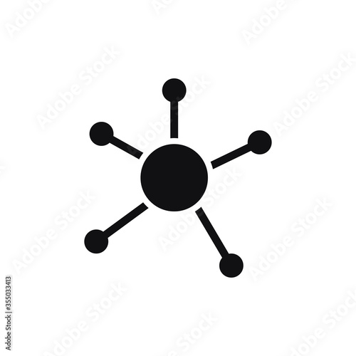 Business network icon vector. Social network sign