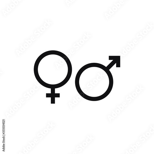 Gender icon vector. Female and male sex symbol