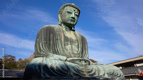Great buddha of kamakura with clear sky