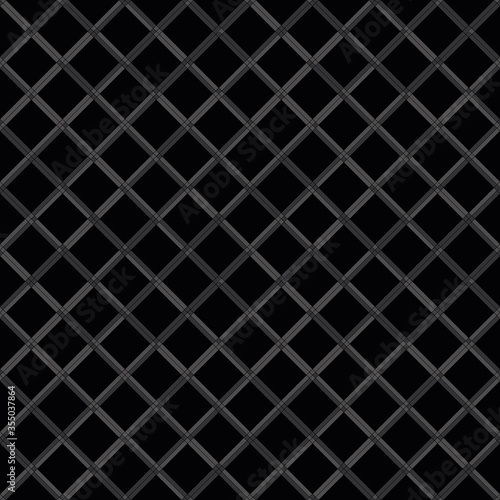 Black wire fence seamless vector pattern. Unisex surface print design for backgrounds, textures, fabric, stationery, and packaging.