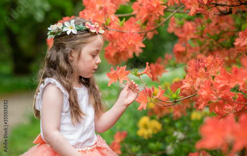 Little girl dressed as fairy photo