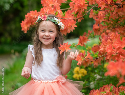 Little girl dressed as fairy photo