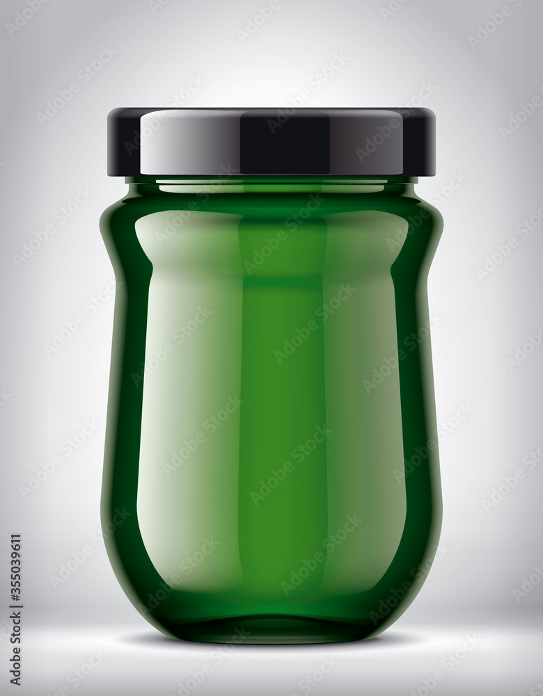 Glass Jar on Background. Glass Jar on Background.