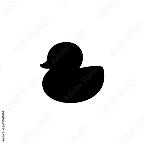 a Silhouette of the black duck. Isolated Vector Illustration