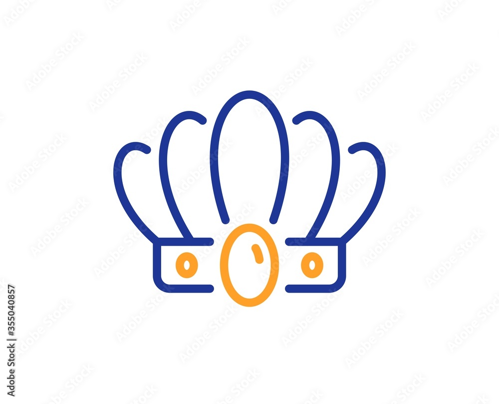 Crown line icon. King or queen corona sign. Royal monarchy symbol. Colorful thin line outline concept. Linear style crown icon. Editable stroke. Vector Crown line icon. King or queen corona sign. Royal monarchy symbol. Colorful thin line outline concept. Linear style crown icon. Editable stroke. Vector