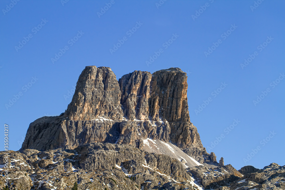 Fototapeta premium Monte Averau or Forcella Averau in Dolomites.