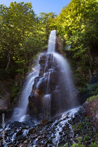Smooth waterflow of Trusetaler waterfall