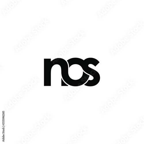 nos letter original monogram logo design