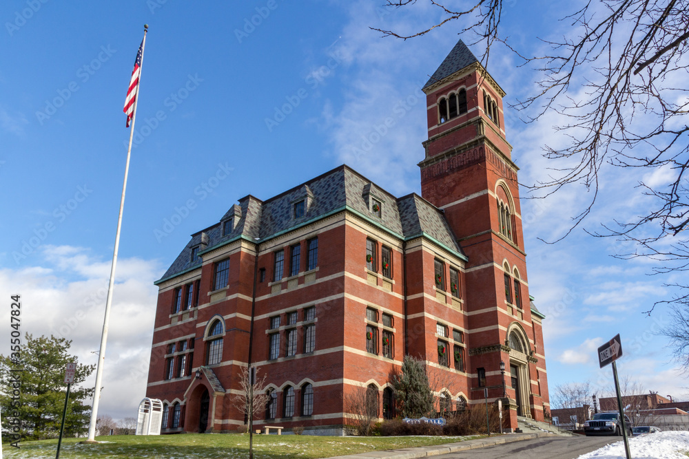 Kingston, NY / United States - Dec. 31, 2015: Kingston City Hall