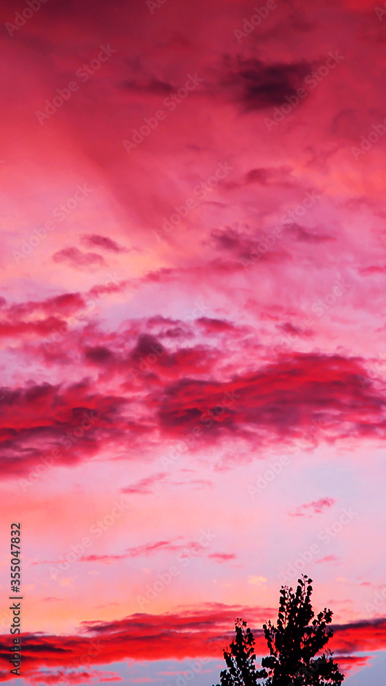 sunset with clouds wallpaper