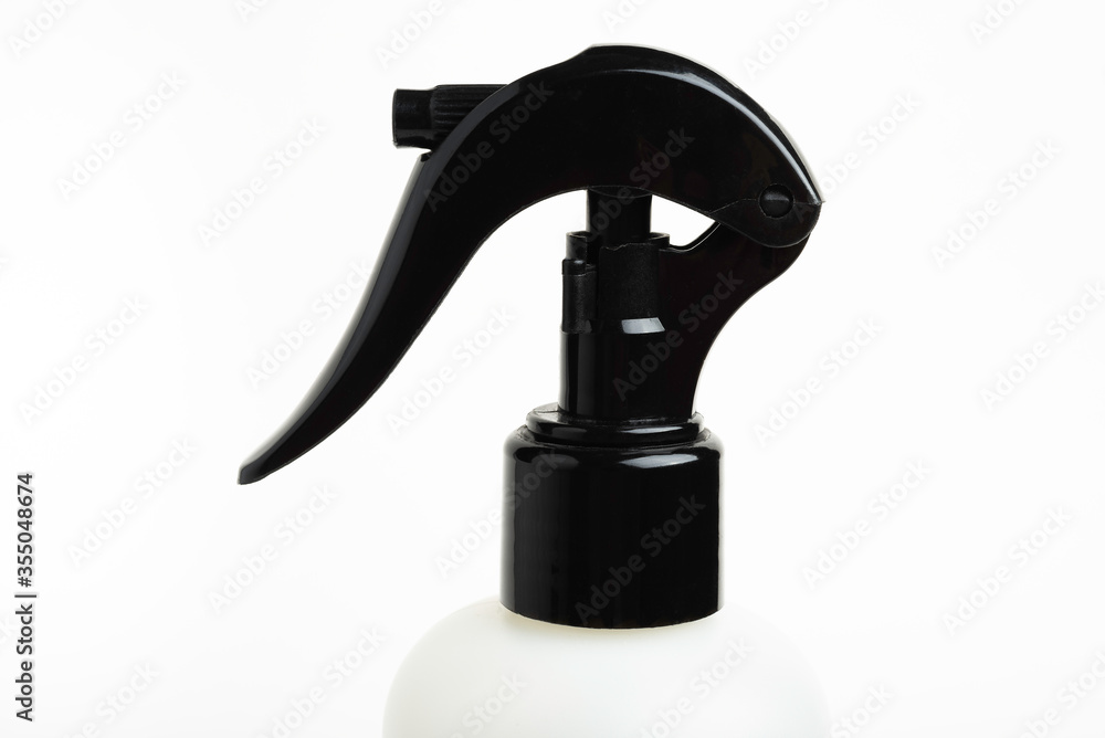 Black & White Liquid Spray Plastic Dispenser Bottle