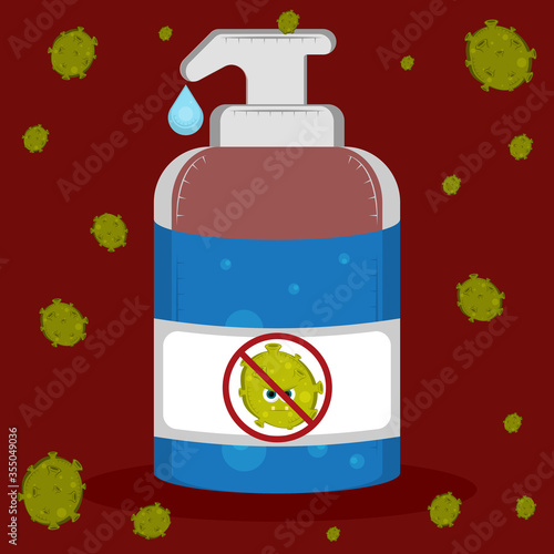 Liquid soap to remove the virus