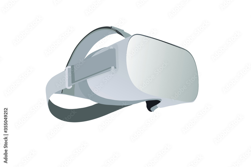 Virtual reality Glasses silver icon or helmet. Best vr headset for  computer, phone or smart phone. Experience with VR goggles. Modern tech  vector illustration. vector de Stock | Adobe Stock