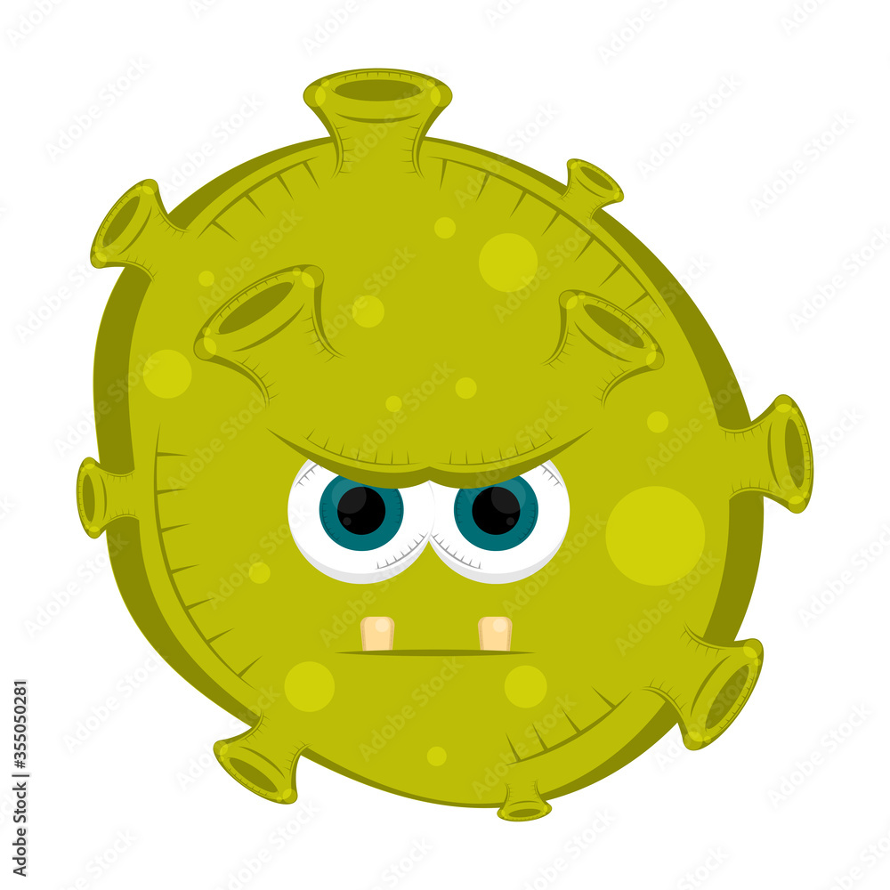 Angry virus cartoon Angry virus cartoon