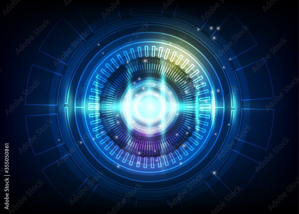 digital cyber technology circle vector background digital cyber technology circle vector background