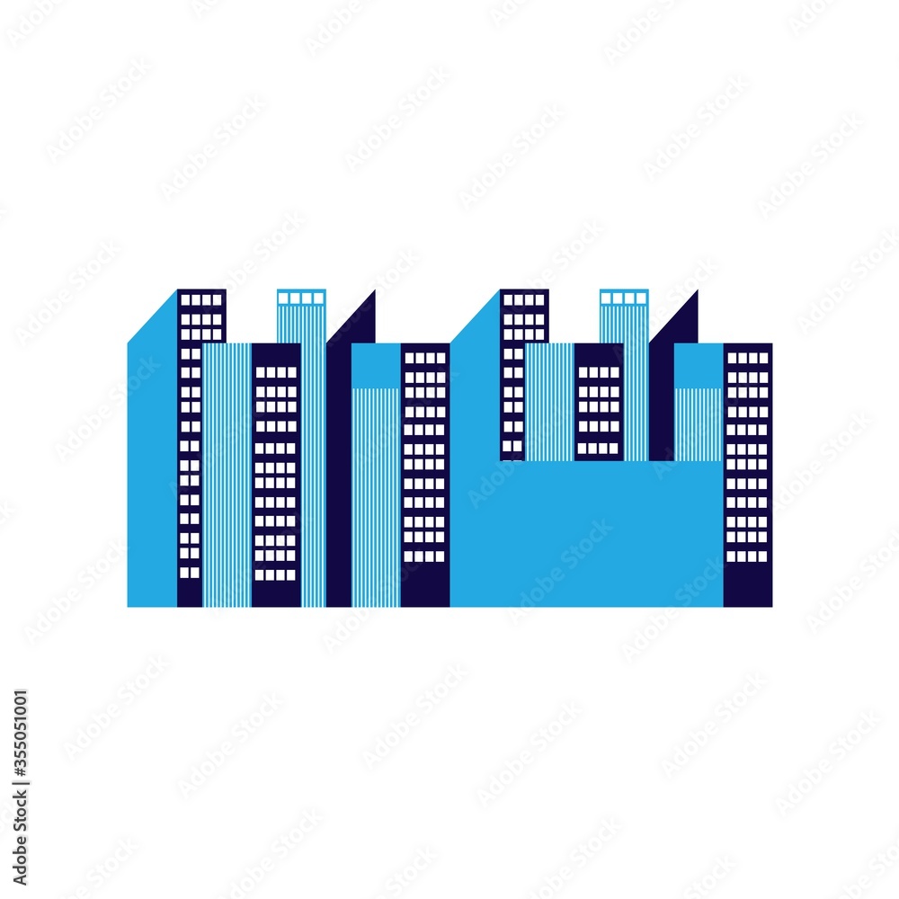 Modern City skyline . city silhouette. vector illustration in flat design
