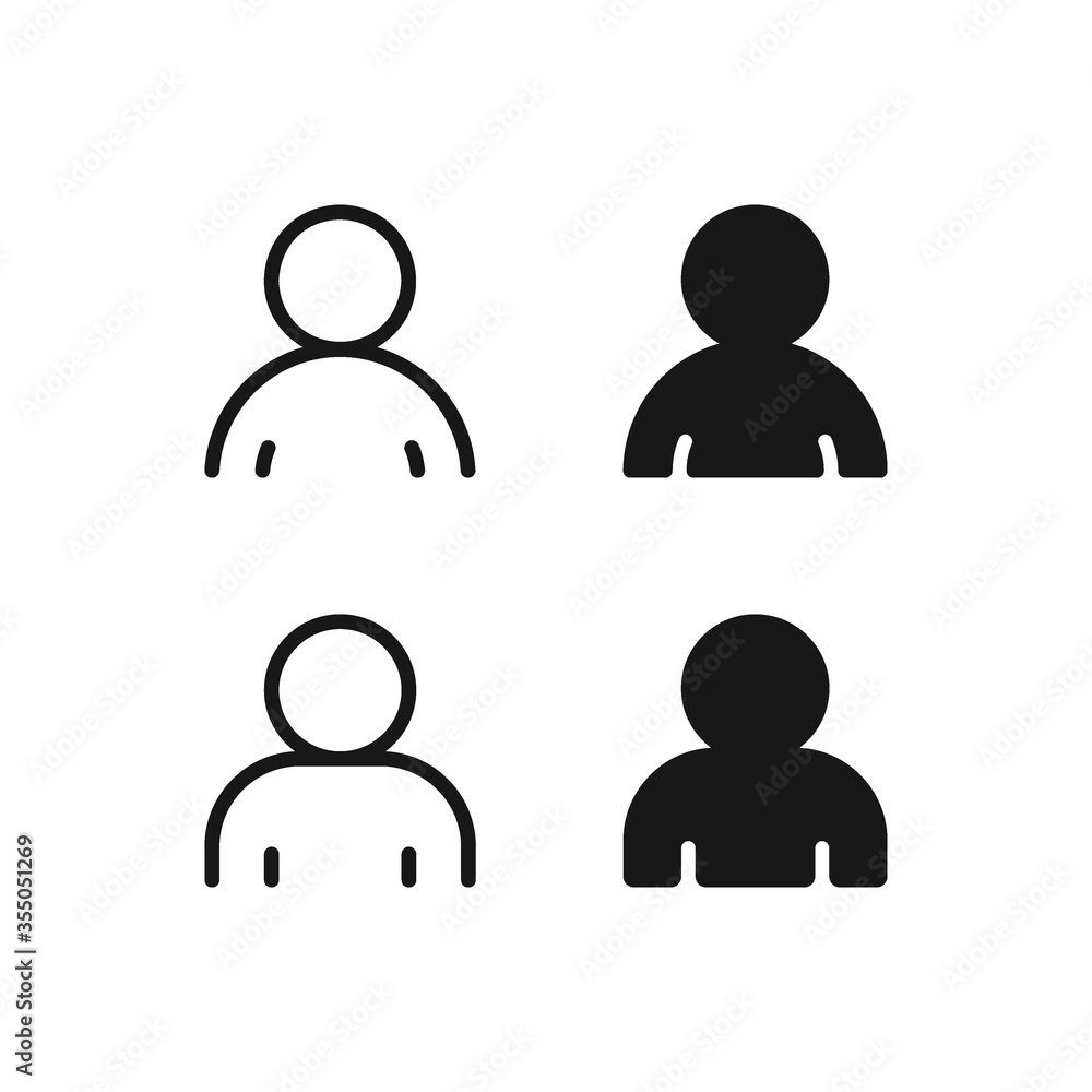 Set of user icon vector design