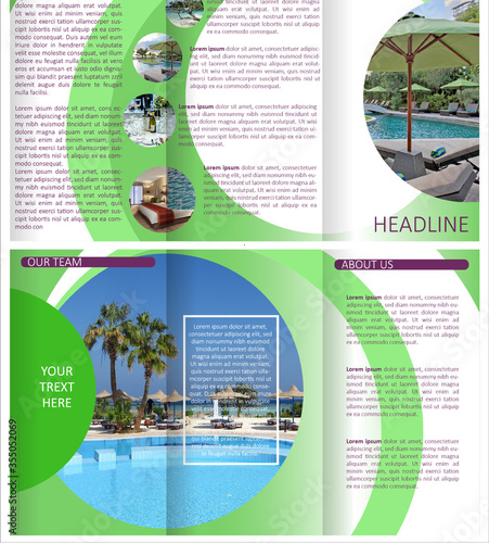 threefold brochure template design