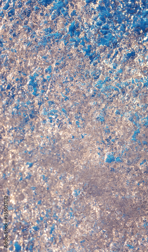 frozen blured ice . abstract winter background.