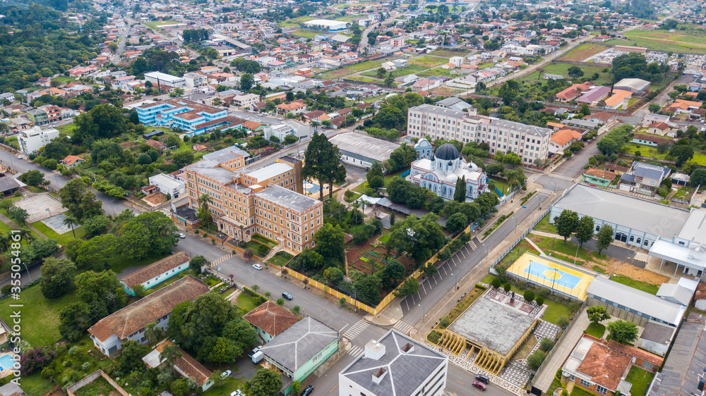 Prudentópolis - PR. Aerial view of the city of Prudentópolis - Paraná - Brazil