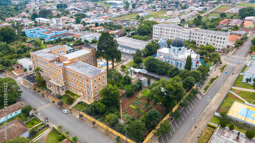 Prudentópolis - PR. Aerial view of the city of Prudentópolis - Paraná - Brazil